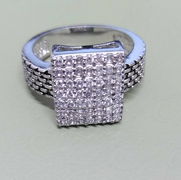 Jade Jewelry - Silver cluster Ring